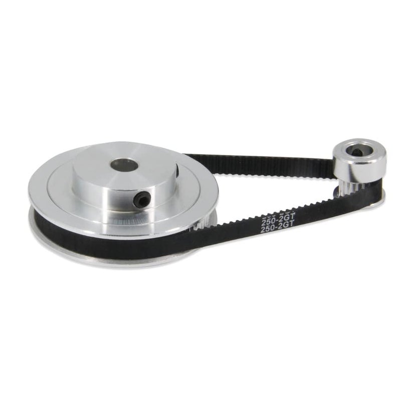 Zeelo 2PCS Set GT2 Synchronous Wheel 20&80 Teeth 8mm Bore Aluminum Timing Pulley with 2PCS Length 250mm Width 6mm Belt (20-80T-8B-6) - Image 4